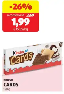 ALDI Kinder cards offerta
