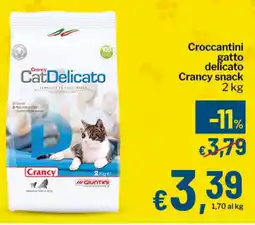 Qui Discount GIUNTINI Croccantini gatto delicato Crancy snack offerta