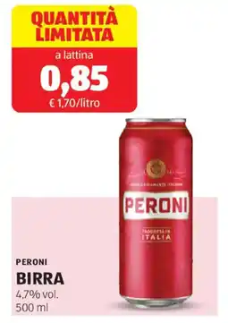 ALDI Peroni birra 4,7% vol. offerta