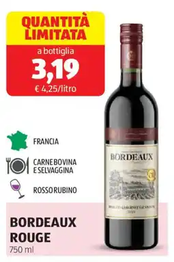ALDI Bordeaux rouge offerta
