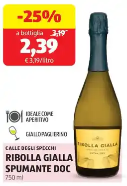 ALDI Calle degli specchi ribolla gialla spumante doc offerta