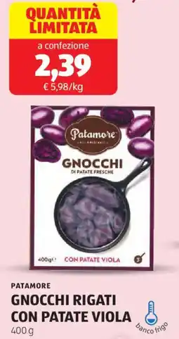ALDI Patamore gnocchi rigati con patate viola offerta