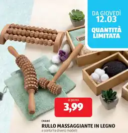 ALDI Crane rullo massaggiante in legno offerta
