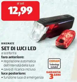 ALDI Bikemate set di luci LED offerta