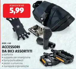 ALDI Ride + go accessori da bici assortiti offerta
