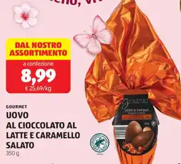 ALDI Gourmet uovo al cioccolato al latte e caramello salato offerta
