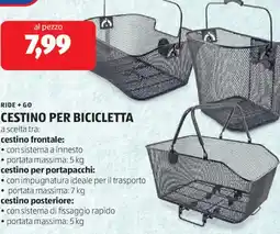 ALDI Ride + go cestino per bicicletta offerta