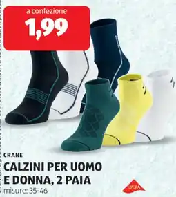 ALDI Crane calzini per uomo e donna, 2 paia offerta