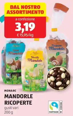 ALDI Monarc mandorle ricoperte offerta