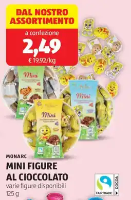 ALDI Monarc mini figure al cioccolato offerta