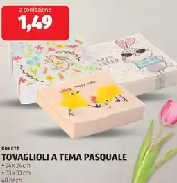 ALDI Kokett tovaglioli a tema pasquale offerta
