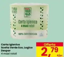 Eurospar Carta Igienica Scelta Verde Eco, Logico Despar offerta
