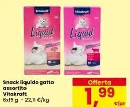 Eurospar Snack liquido gatto Vitakraft offerta