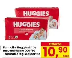 Eurospar Pannolini huggies little movers pacco doppio offerta