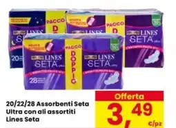 Eurospar 20/22/28 Assorbenti Seta Ultra con ali Lines Seta offerta