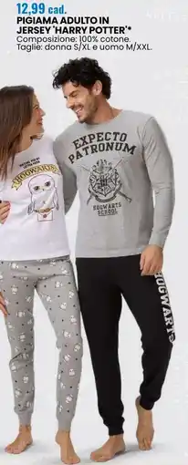 Eurospin Pigiama adulto in jersey 'harry potter' offerta