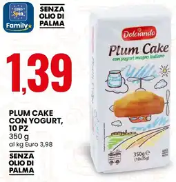 Eurospin Dolciando plum cake con yogurt offerta