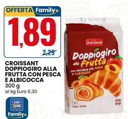 Eurospin Dolciando croissant doppiogiro alla frutta con pesca e albicocca offerta
