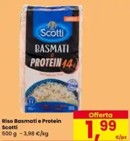 Eurospar Riso Basmati e Protein Scotti offerta