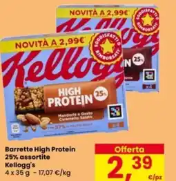 Eurospar Barrette High Protein 25% assortite Kellogg's offerta