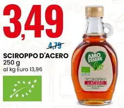Eurospin Amo essere bio sciroppo d'acero offerta