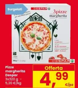 Eurospar Pizze margherita Despar offerta