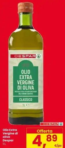 Eurospar Olio Extra Vergine di oliva Despar offerta