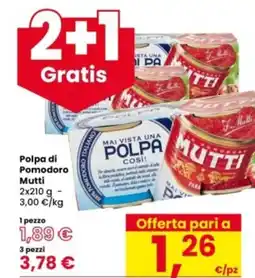 Eurospar Polpa di Pomodoro Mutti offerta