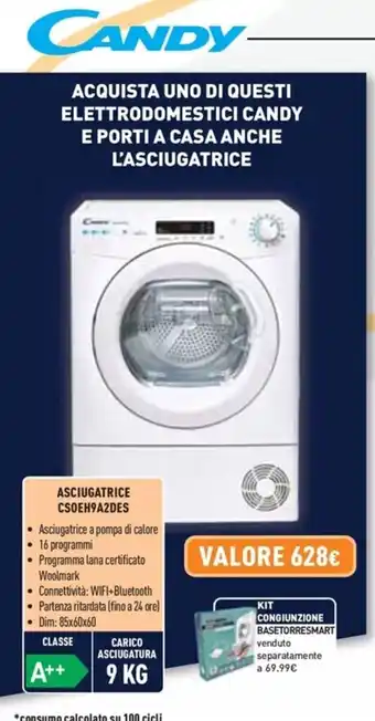 Unieuro Candy ASCIUGATRICE CSOEH9A2DES offerta