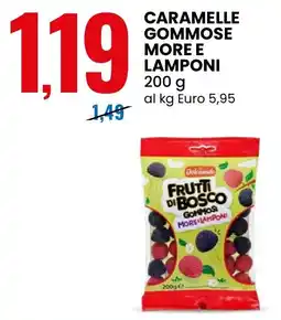 Eurospin Dolciando caramelle gommose more e lamponi offerta