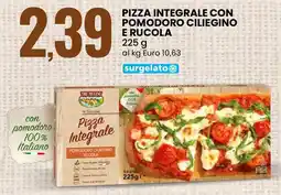 Eurospin Tre mulini pizza integrale con pomodoro ciliegino e rucola offerta