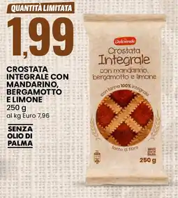 Eurospin Dolciando crostata integrale con mandarino, bergamotto e limone offerta