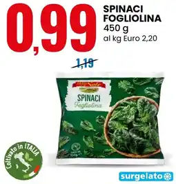 Eurospin Spinaci fogliolina offerta