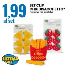 Eurospin Sistema casa set clip chiudisacchetto offerta