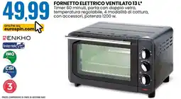Eurospin Enkho fornetto elettrico ventilato offerta