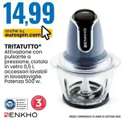Eurospin Enkho tritatutto offerta