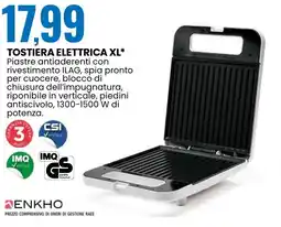 Eurospin Enkho tostiera elettrica xl offerta