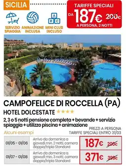 Eurospin Campofelice di roccella (pa) hotel dolcestate offerta