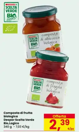 Eurospar Composta di frutta biologica Despar Scelta Verde Bio,Logico offerta
