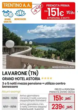 Eurospin Lavarone (tn) grand hotel astoria offerta