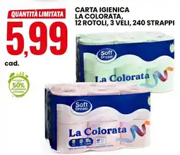 Eurospin Carta igienica la colorata offerta