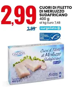 Eurospin Ondina cuori di filetto di merluzzo sudafricano offerta