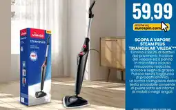 Eurospin Scopa a vapore steam plus triangular 'vileda' offerta