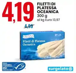 Eurospin Ondina filetti di platessa oceanica offerta