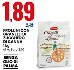 Eurospin Dolciando frollini con granelli di zucchero di canna offerta