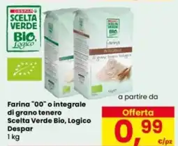 Eurospar Farina "00" o integrale di grano tenero Scelta Verde Bio, Logico Despar offerta