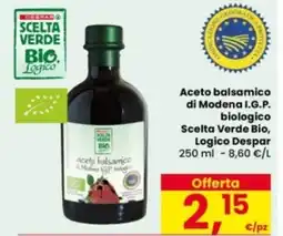 Eurospar Aceto balsamico di Modena I.G.P. biologico Scelta Verde Bio, Logico Despar offerta