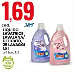 Eurospin Dexal liquido lavatrice lavalana/ delicato offerta