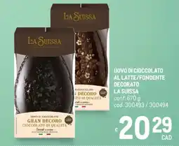 Metro Uovo di cioccolato al latte/fondente decorato LA SUISSA offerta