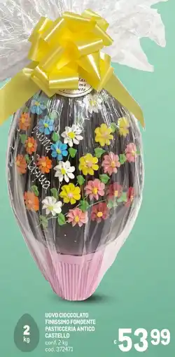 Metro Uovo cioccolato finissimo fondente pasticceria antico castello offerta